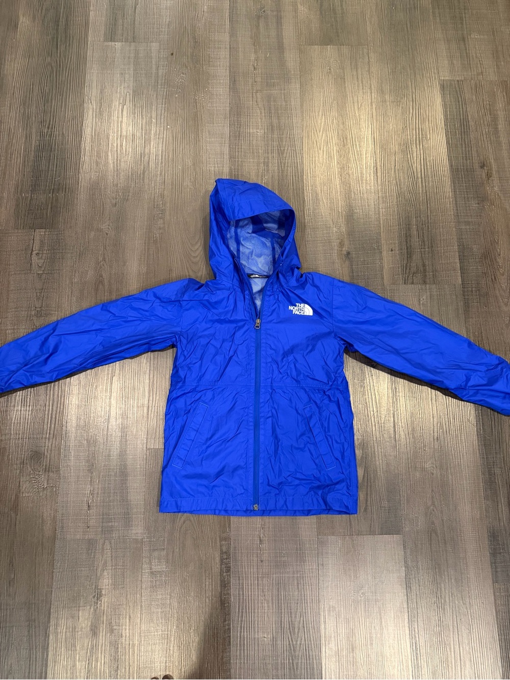 The North Face Royal Blue Kids Hooded Rain Jacket